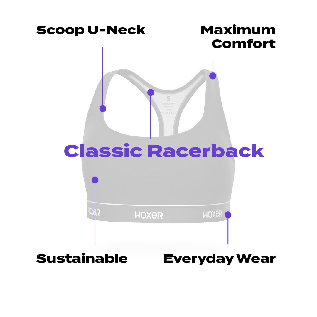 Woxer Boss Bralette for Women – Wireless, Seamless Racerback – Modal Sports Bra, Lounge, Sleep Bralette, Wireless Bra - Image 6